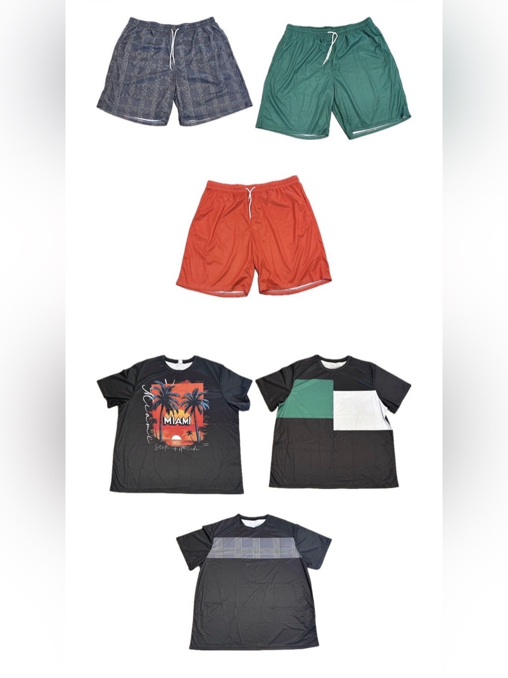 NWOT 6pcs size 4XL Bundle of Shirts and Shorts Men’s